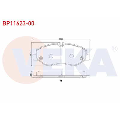 Fren Disk Balata Ön Mercedes V -Sınıfı (447)(03.2014->)  VEKA BP11623-00