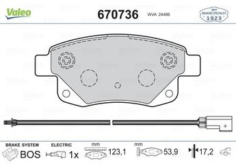 Fren Disk Balata Arka VALEO 670736  6C112M008AF 1371454 1433958 1530602 1554524 1560026 1819638 1824348 1852717 6C112M008AB 6C11-2M008-AB 6C112M008AC 6C11-2M008-AC 6C112M008AD 6C11-2M008-AD 6C112M008AE 6C11-2M008-AE ME6C1J2M008AB ME6C-1J2M008-AB ME6C1J2M008AA ME6C1J2M008AC