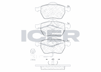 Fren Disk Balata Ön KALE BALATA 23392 206 05 ANS  8N0698151A 1J0698151M 1J0 698 151 M 8N0 698 151 A 8N0698151C 8N0 698 151 C 8N0698151E 8N0 698 151 E 8660004801 86 60 004 801 8671019132 86 71 019 132 1J0698151K 1J0 698 151 K JZW698151C JZW 698 151 C