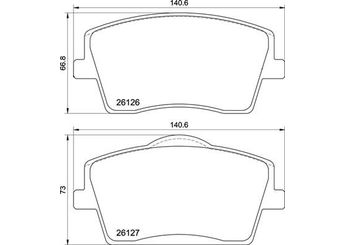 Fren Disk Balata Ön BREMBO P 86 031  31471407 4048055500 8888664290 8889730105 8889810014 314714070 31471408 314714080 32276931 322769310 32329535 32329536 80011381
