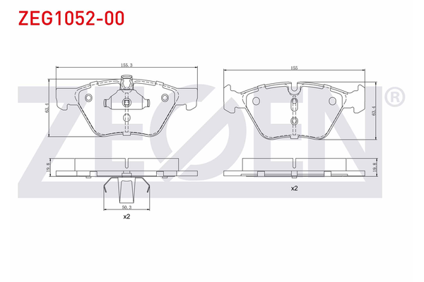 Fren Disk Balata Ön BMW 5 Serisi Touring (E61)(2004->)  ZEGEN ZEG1052-00