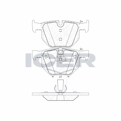 Fren Disk Balata Arka BMW 5 Serisi Touring (E61)(2004->)  MAGNETI MARELLI 323700040500