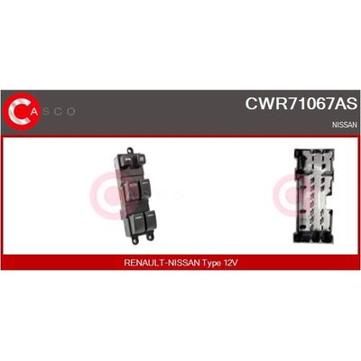 Cam Açma Düğmesi Ön Sol Nissan Primera Traveller [SW] (P12)(12.2001->)  MAHER 11915