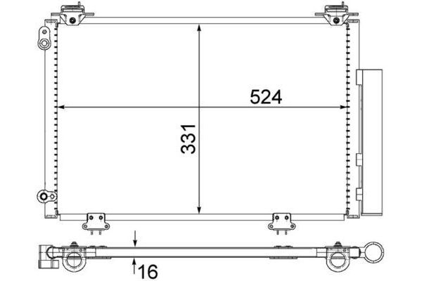 Klima Radyatörü  Toyota Yaris Verso (NCP2/NLP2)(1999->)  MAHLE AC 292 000S