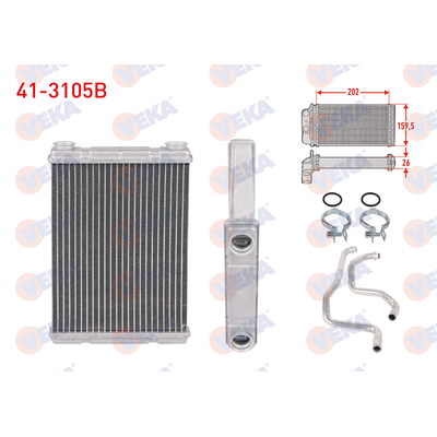 Kalorifer Radyatörü  Nissan Juke (F15E)(06.2010->)  VEKA 41-3105B