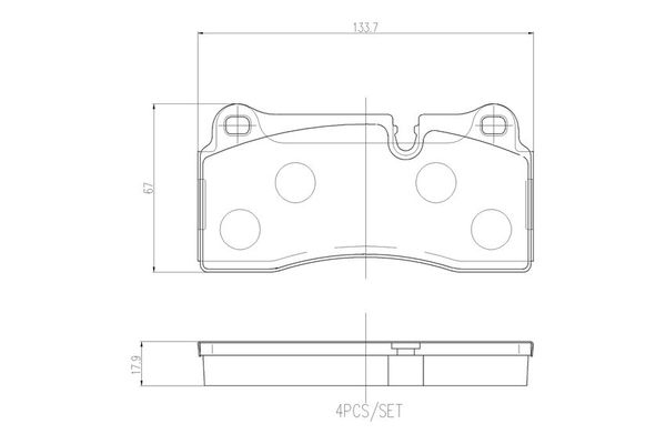 Fren Disk Balata Ön BMW M2 Serisi Coupe (F87)(2015->)  BREMBO P 06 111