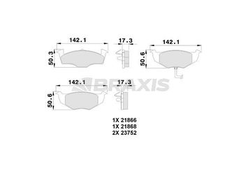 Fren Disk Balata Ön BRAXIS AB0102  6Q0698151B