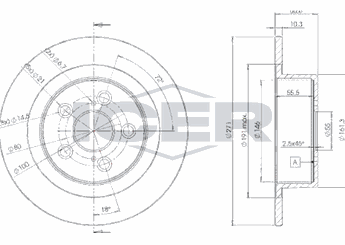 Fren Disk Ayna Arka Sağ ve Sol MGA 50261  4243105040 42431-05040
