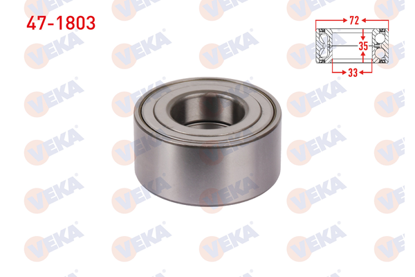 Teker Rulmanı Ön Sağ veya Sol Citroen AX (03.1987->)  VEKA 47-1803