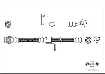 Fren Hortumu Ön Sol CORTECO 19032677  19032677 5873129010 5873129020