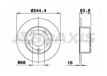 Fren Disk Ayna Arka Sağ ve Sol BRAXIS AE0076  4A0615601A