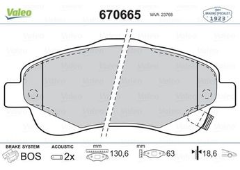 Fren Disk Balata Ön VALEO 670665  446505130 446505131 WVA23768 04465-05130 04465-05131 446505140 04465-05140 446505150 04465-05150 446505170 04465-05170 446505190 04465-05190 446505210 04465-05210 446505220 04465-05220 446505221 04465-05221 446505270 04465-05270 446505280 04465-05280 4465YZZEB 04465-YZZEB