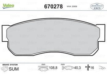 Fren Disk Balata Ön VALEO 670278  4106001A25 41060-01A25 4106012A25 41060-12A25 4106013A25 41060-13A25 4106013A25KE 41060-13A25KE 4106025A25 41060-25A25 4106061A90 41060-61A90 4106062A90 41060-62A90 4106062A92 41060-62A92 4106067A90 41060-67A90 4106075A90 41060-75A90 4106077A90 41060-77A90 4106089A90 41060-89A90 4106089A91 41060-89A91 D106067A90 D1060-67A90 D106075A90 D1060-75A90 D106M67A90 D106M-67A90 D106MS1825 D106M-S1825 DA06013A85 DA060-13A85 725191220 725191221 725191360 725191630 725191631 725191990