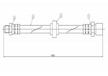 Fren Hortumu Ön Sağ veya Sol CAVO C800 252A  95494973