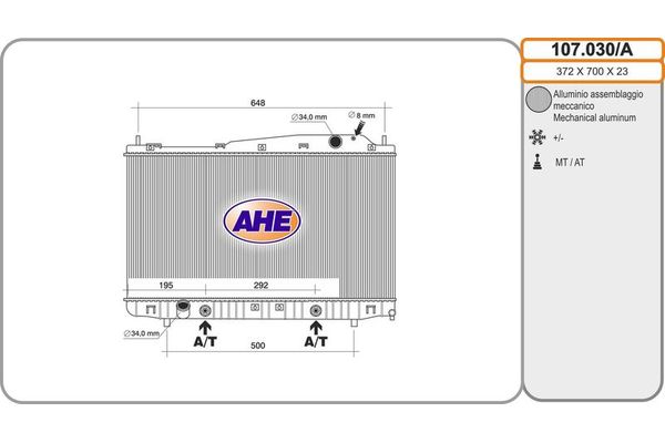 Su Radyatörü  Chevrolet Evanda (2005->)  ORİS BCH006026