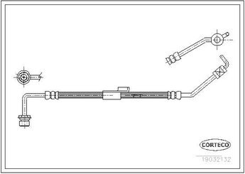 Fren Hortumu Ön Sol SVAC 20-0206  6158425 6149180 6184722 6577424 86VB2078BB 86VB2078BC 86VB2078BD 92VB2078BA