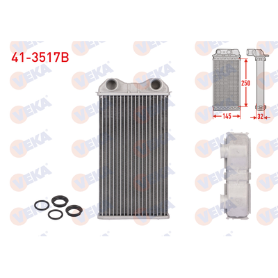 Kalorifer Radyatörü  Opel Vivaro (2001->)  VEKA 41-3517B