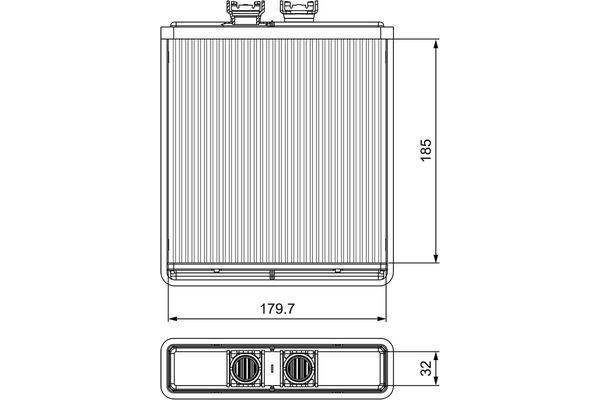 Kalorifer Radyatörü  Audi A2 (8Z)(06.2000->)  VALEO 812319