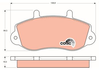 Fren Disk Balata Ön TRW GDB1380  GDB1380 1605979 16 05 979 4404777 44 04 777 4502797 45 02 797 4501150 9112777 9161450 9162600 93173155 7701205294 77 01 205 294 7701206369 77 01 206 369 7701207166 77 01 207 166