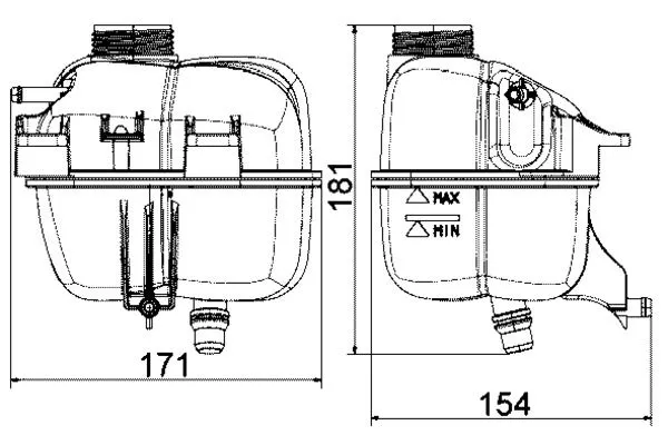 Radyatör Yedek Su Deposu  BMW i8 Serisi Roadster (I15)(03.2018->)  MAHLE CRT 87 001S
