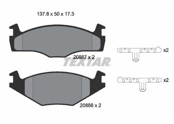 Fren Disk Balata Ön TEXTAR 2088708  191698151G 867698151