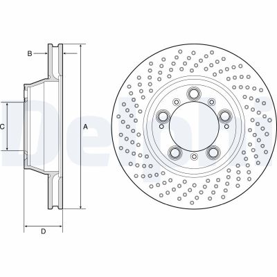 Fren Disk Ayna Arka Sağ ve Sol Porsche 911 (Typ 991)(2011->)  DELPHI BG9225C
