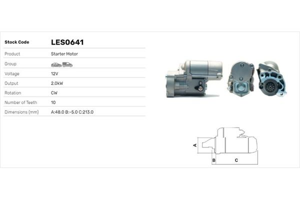 Marş Dinamosu  LUCAS ELEKTRIK LES0641