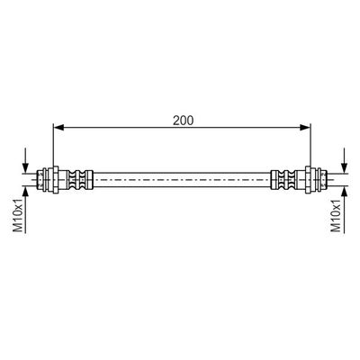 Fren Hortumu Arka Sağ veya Sol Audi A2 (8Z)(06.2000->)  BOSCH 1 987 476 946