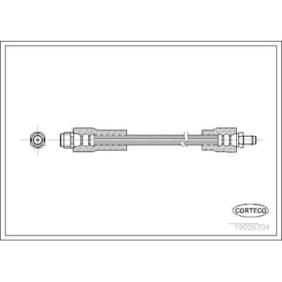 Fren Hortumu Ön Sağ veya Sol Mercedes A -Serisi (BM 168)(05.1997->)  CAVO C800 653A