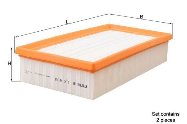 Hava Filtresi  BMW 7 Serisi (E38)(1994->)  MAHLE LX 693/S