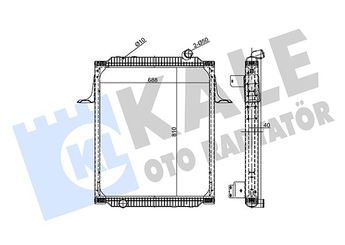 Su Radyatörü  KALE 359130  A6395010401 5001858494 50 01 858 494 5001858495 50 01 858 495 5001858496 50 01 858 496 5010315739 50 10 315 739