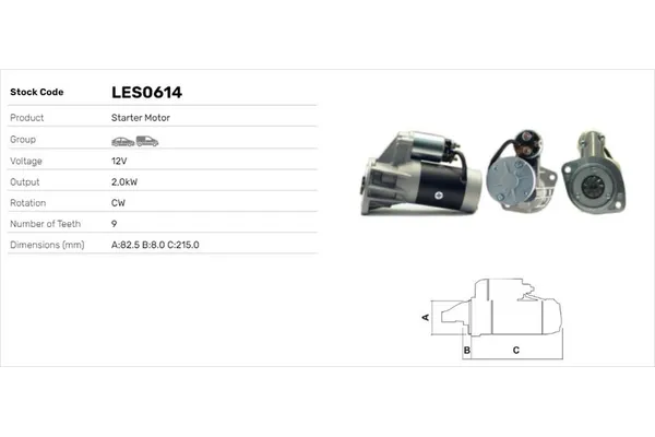 Marş Dinamosu  Nissan Patrol GR (Y61)(10.1997->)  LUCAS ELEKTRIK LES0614