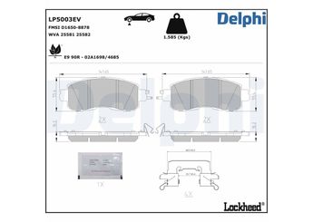 Fren Disk Balata Ön DELPHI LP5003EV  D10603TA0A D10603TS0A