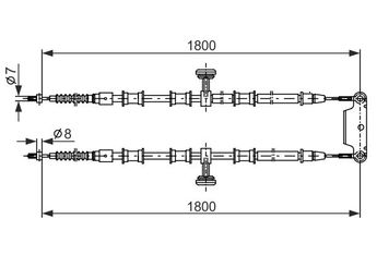 El Fren Teli Arka Sağ veya Sol BOSCH 1 987 482 291  93181108 522020 13162337 522026 93181110