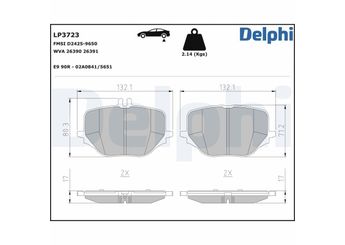 Fren Disk Balata Arka DELPHI LP3723  A0004209605 4209402 0004209402 4209602 0004209602 4209605 0004209605 A0004209402 A0004209602