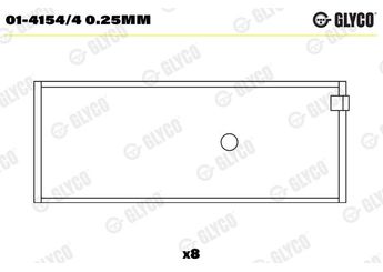 Kol Yatak (0.25)  GLYCO 01-4154/4 0.25mm  141544025mm 46516150
