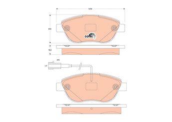 Fren Disk Balata Ön TRW GDB1829  77365468 77366530 77362743 71770094 71770012