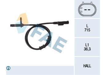 Abs Sensörü Ön Sağ veya Sol FAE 78107  A2115402917 2115401317 211 540 13 17 2115401817 211 540 18 17 2115402317 211 540 23 17 2115402917 211 540 29 17 ALS411 ALS-411