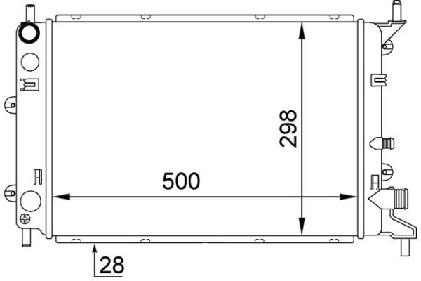 Su Radyatörü  Ford Escort 3/4/5 Kapı/S.Wagon (1991->)  MAHLE CR 377 000S