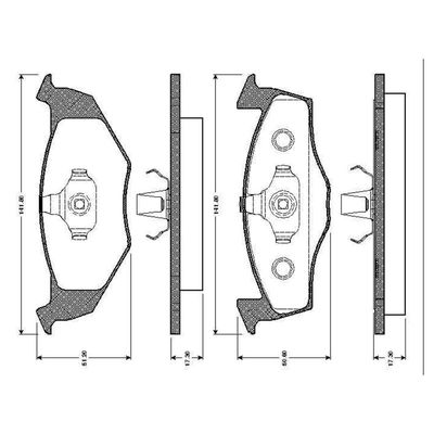 Fren Disk Balata Ön Volkswagen Fox (5Z1)(04.2005->2011)  BOSCH 0 986 TB2 036
