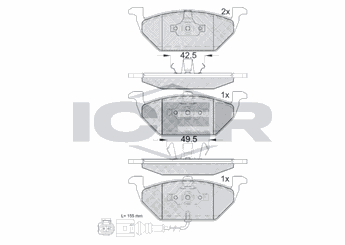 Fren Disk Balata Ön MAGNETI MARELLI 323700000400  1J0698151D 1J0698151E 1K0698151A 1K0698151D 1K0698151F 1K0698151 1K0698151J 8Z0698151A 1J0698151G 1J0698151P 1J0698151F