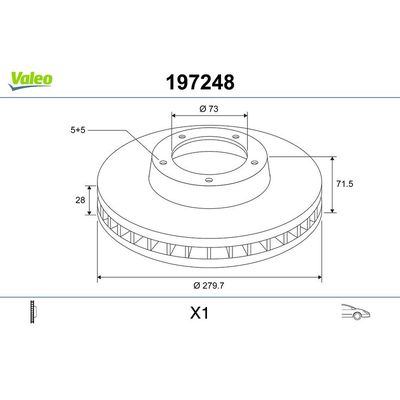Fren Disk Ayna Ön Sağ ve Sol Fiat Ducato Kamyonet Çift Kabin 35 (01.2007->)  VALEO 197248