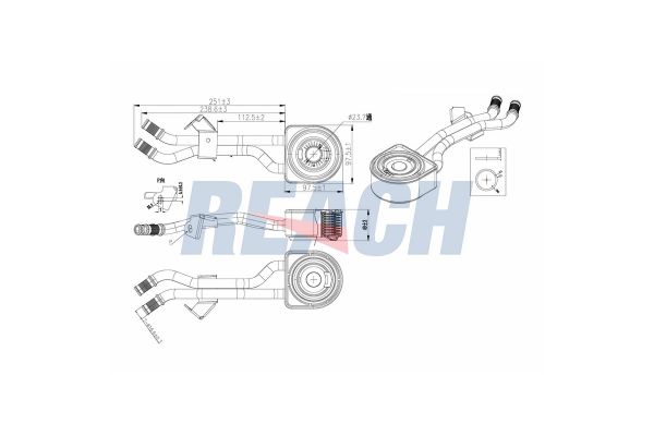 Motor Yağ Soğutucu  Peugeot 106 (S2)(04.1996->)  FROW 252.1540.001