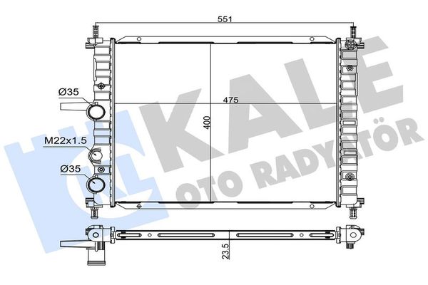 Su Radyatörü  Fiat Marea (185) Weekend (12.2001->)  KALE 0130271PA