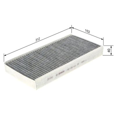 Polen Filtresi  Citroen C6 (09.2005->)  BOSCH 1 987 432 412