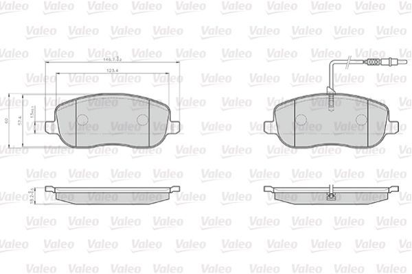Fren Disk Balata Ön Fiat Ulysse (179)(09.2002->)  VALEO 872261