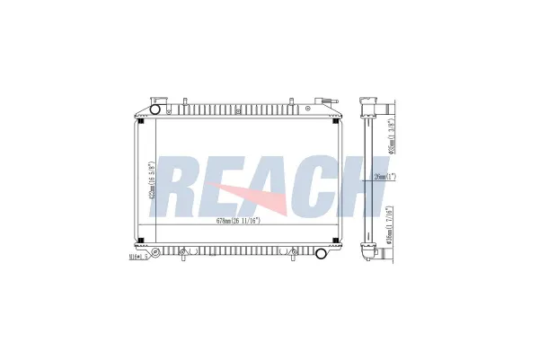 Su Radyatörü  Nissan Serena (C23M)(07.1992->)  ORİS BNI103026