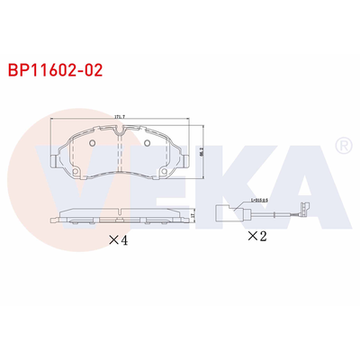 Fren Disk Balata Ön VEKA BP11602-02