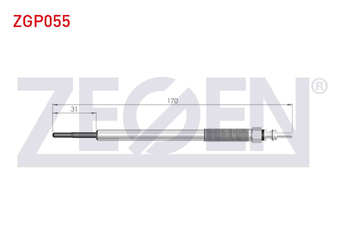 Isıtma Bujisi  ZEGEN ZGP055  1820A006 1820A020 1820A006T