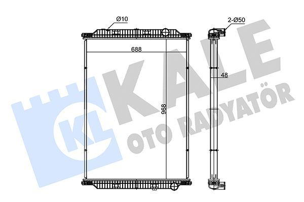 Su Radyatörü  Ford Mondeo 4/5 Kapı (CNG)(2014->)  KALE 349410